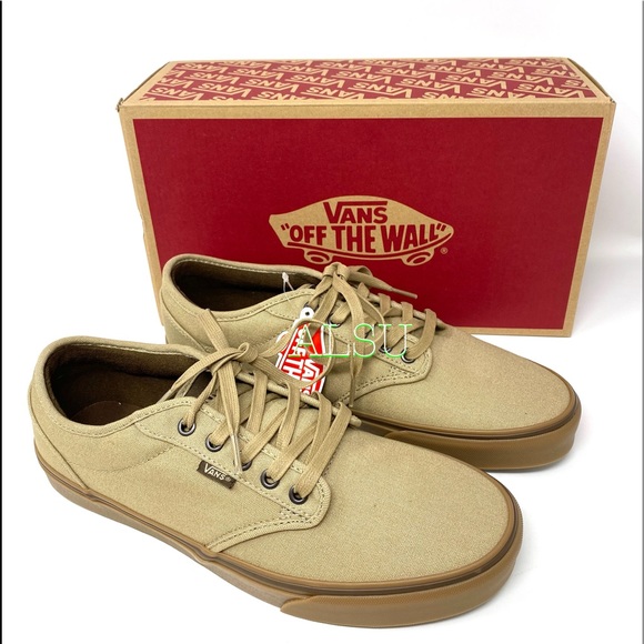 VANS Men’s Sneakers Atwood Khaki Canvas - Picture 2 of 10